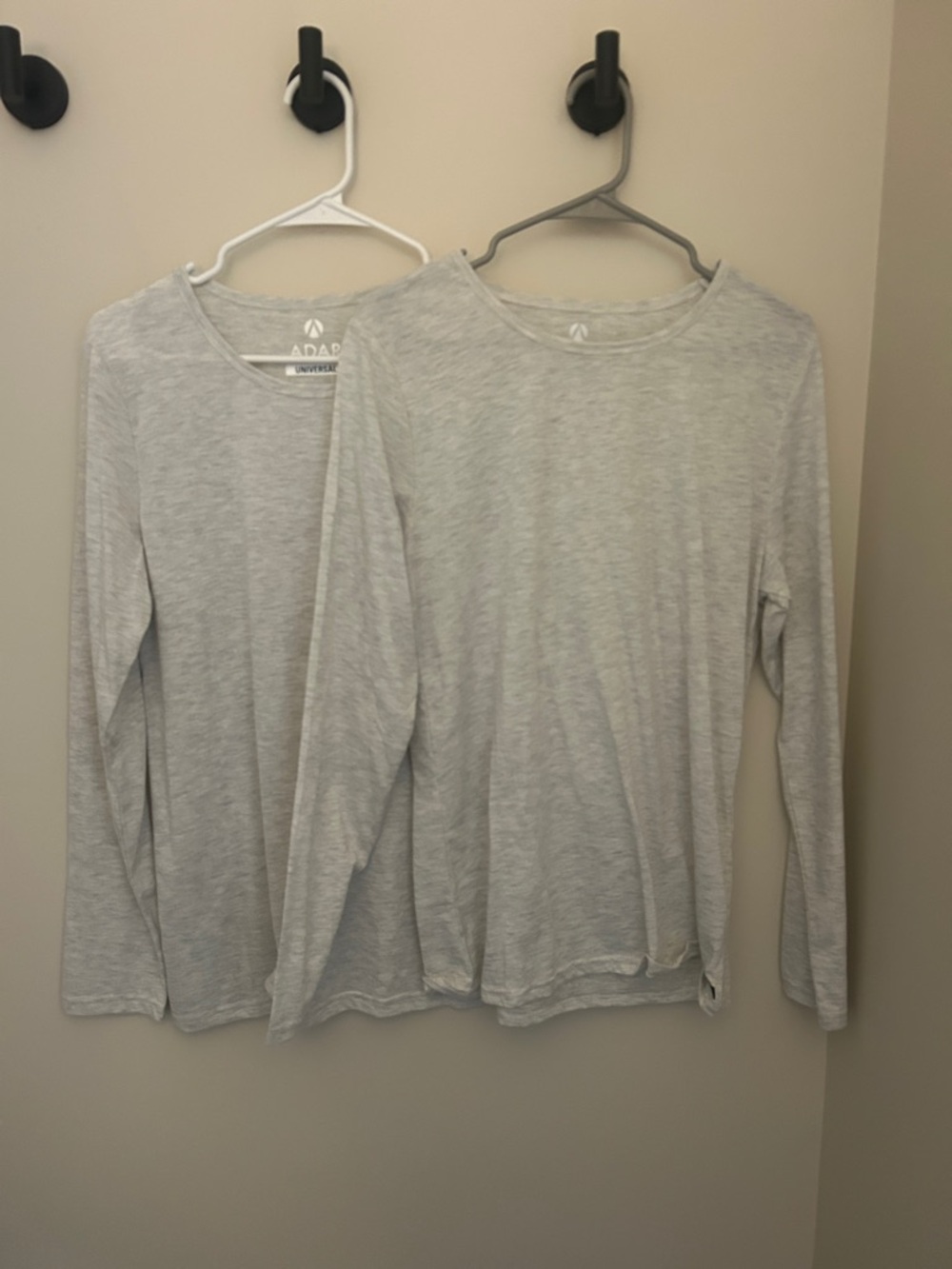 ADAR Light Gray Long Sleeve Underscrub - Women's Classic Crewneck